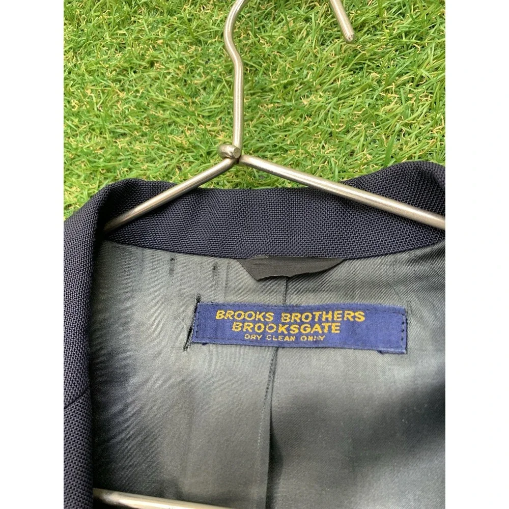 Brooks Brothers Brooksgate Blazer Suit Jacket Mens 40 Sports Coat Black 2 Button